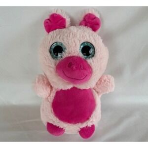 Nanco Plump Pal Pink Pig 10-Inch Plush Stuffed Animal with Blue‎ Glitter Eyes